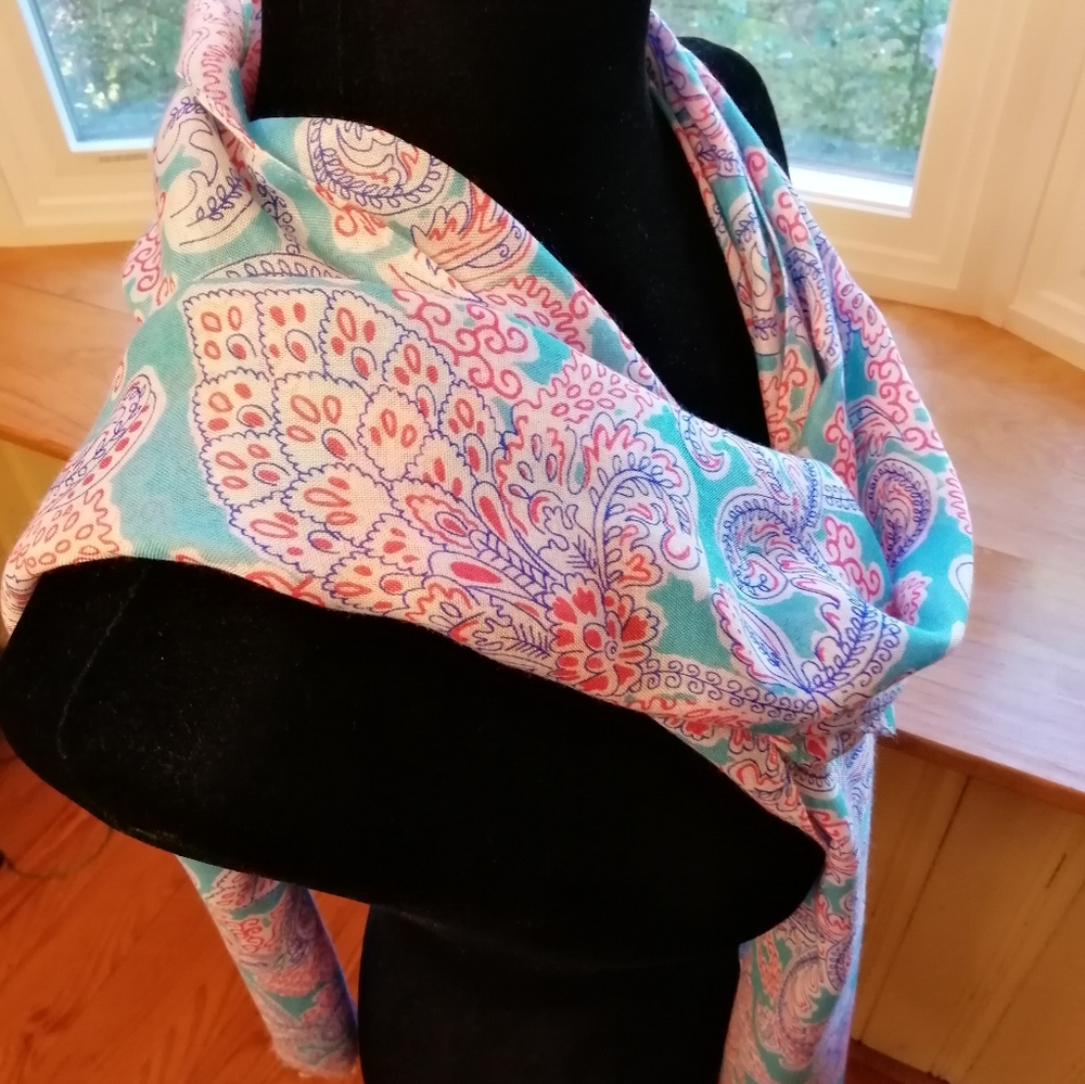 Talbot's Bandana Paisley Oblong Scarf - Picture 4 of 7